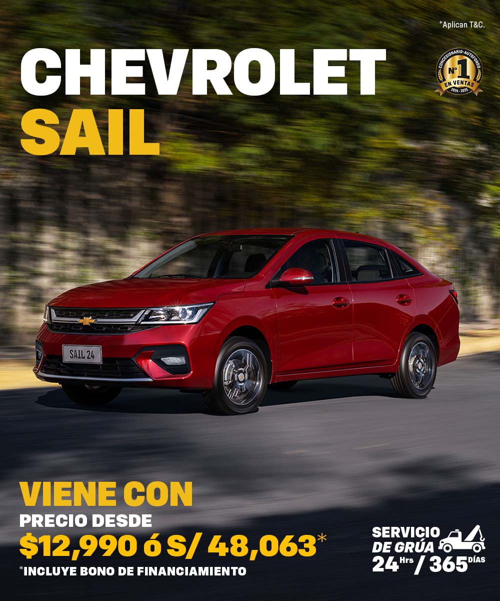 ¡llévate tu Chevrolet Sail este mes!