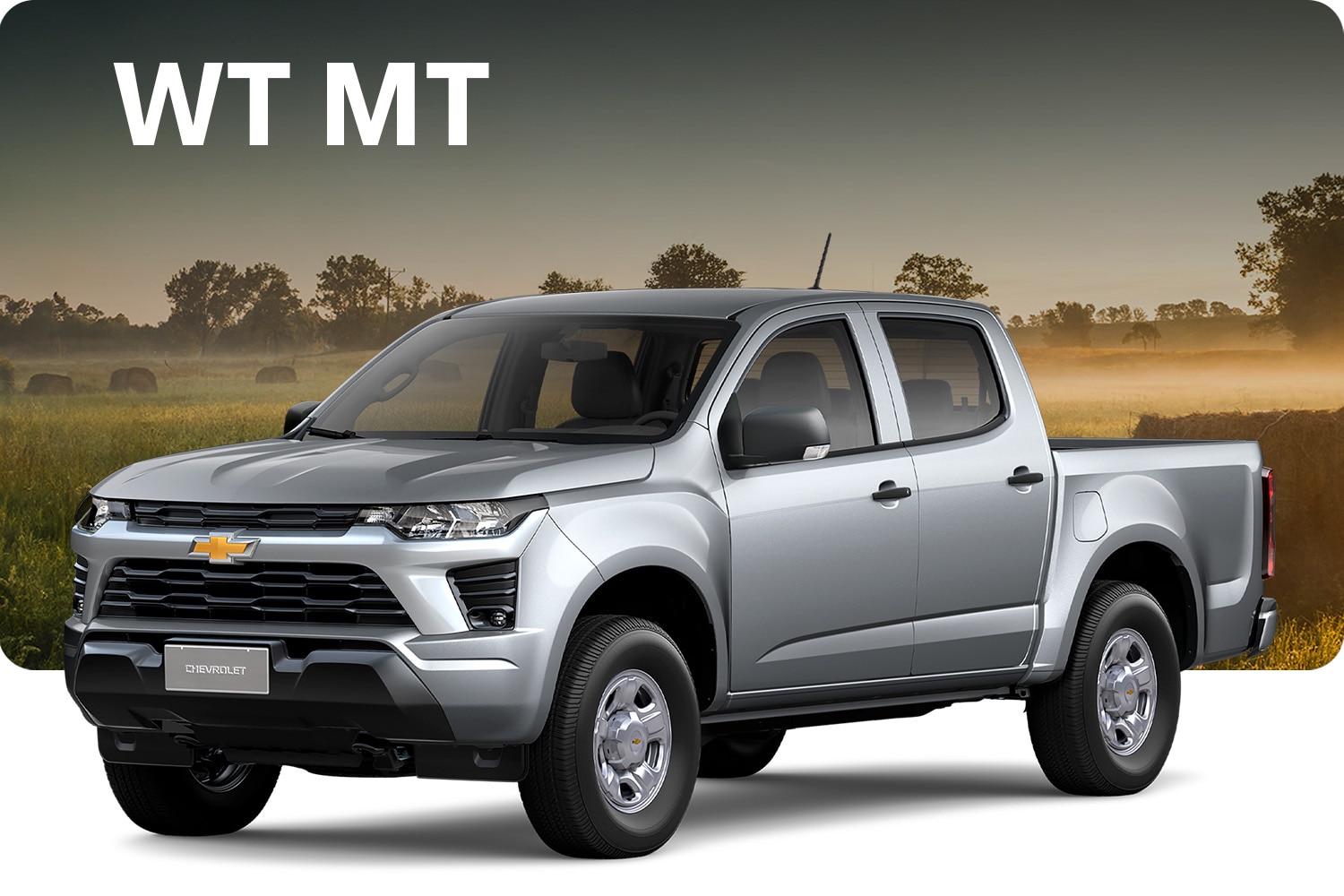 Chevrolet Colorado WT MT color gris vista lateral